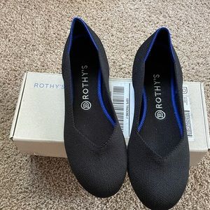 Rothy’s Flats In Black, Brand New